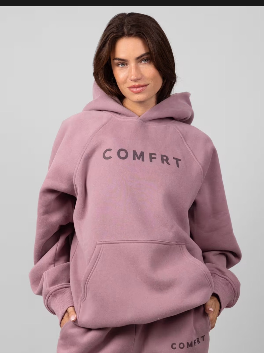 Comfrt Tranquil Hoodie Orchid Purple Sweatshirt Heavyweight Unisex Oversized XL